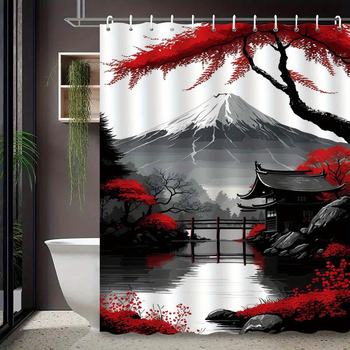 Κουρτίνα ντους με μελάνι Shein Cross-Border E-Commerce Antique Style Landscape, Ηνωμένες Πολιτείες, Ευρώπη και Βόρεια Αμερική