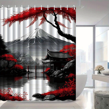 Κουρτίνα ντους με μελάνι Shein Cross-Border E-Commerce Antique Style Landscape, Ηνωμένες Πολιτείες, Ευρώπη και Βόρεια Αμερική