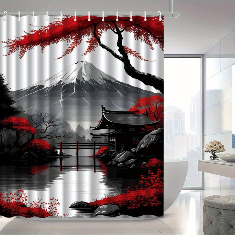 Shein határokon átnyúló e-kereskedelmi tinta antik stílusú tájképi zuhanyfüggöny, Egyesült Államok, Európa és Észak-Amerika