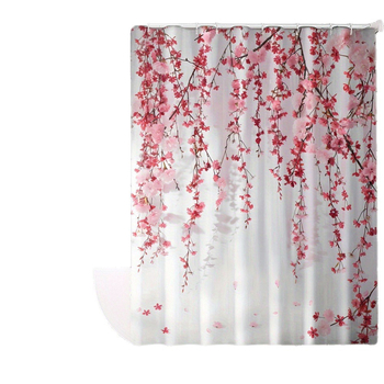 Amazoni piiriülene e-kaubandus roosa lilleprindiga polüester dušikardin Ameerika Ühendriikides, Euroopas ja Põhja-Ameerikas