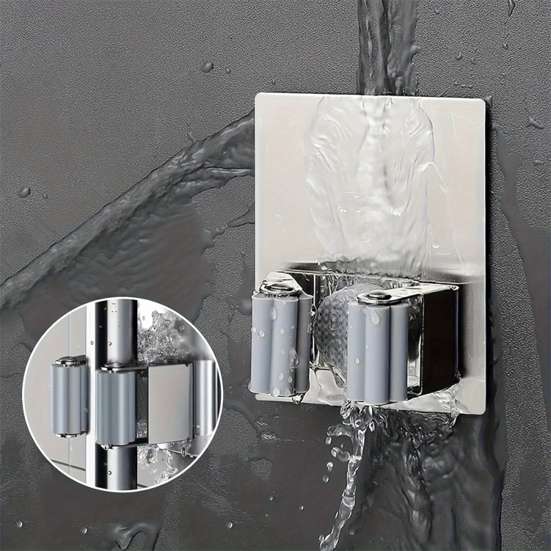 Prekogranična kuka za mop, kopča za mop, zidna kopča za metlu bez bušilice, jaka ljepljiva kopča za pohranu