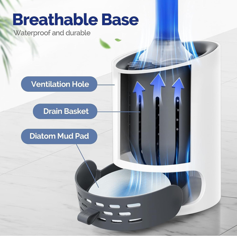 Határokon átnyúló szilikon folyadékkal adalékolt WC-kefe holt sarkok nélkül WC-tisztító kefe WC WC WC-spray víz puha sörték