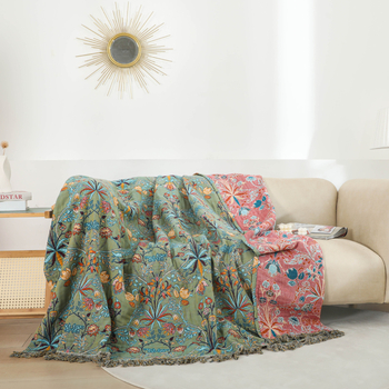 Green Plum Yuyu, pătură de prosop din bumbac pur, cu aer condiționat, pentru canapea, simplă și dublă, pentru pauza de prânz