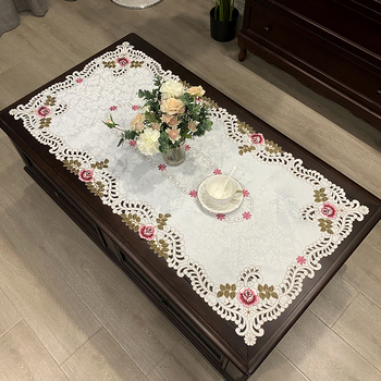 Τραπεζομάντιλο τραπεζιού σαλονιού ευρωπαϊκού στιλ A5L, ύφασμα, τετράγωνο, ορθογώνιο, αντι-καυτηριαστικό, τραπεζομάντιλο μηχανής τσαγιού, μοντέρνο, απλό, αμερικανικού στιλ, σαλόνι