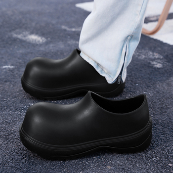 Határokon átnyúló tavaszi férfi cipő vastag talpú csúszásmentes páros szakácscipő vízálló és olajálló munkavédelmi cipő egy generációnyi haj
