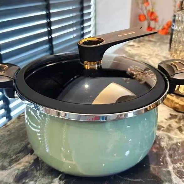 Μικροκατσαρόλα πίεσης ε Νέα οικιακή χύτρα ταχύτητας λίπους Μεγάλη χωρητικότητα κατσαρόλα κολοκύθας Βραστή κατσαρόλα Maifan Stone Soup Pot Αντικολλητική κατσαρόλα