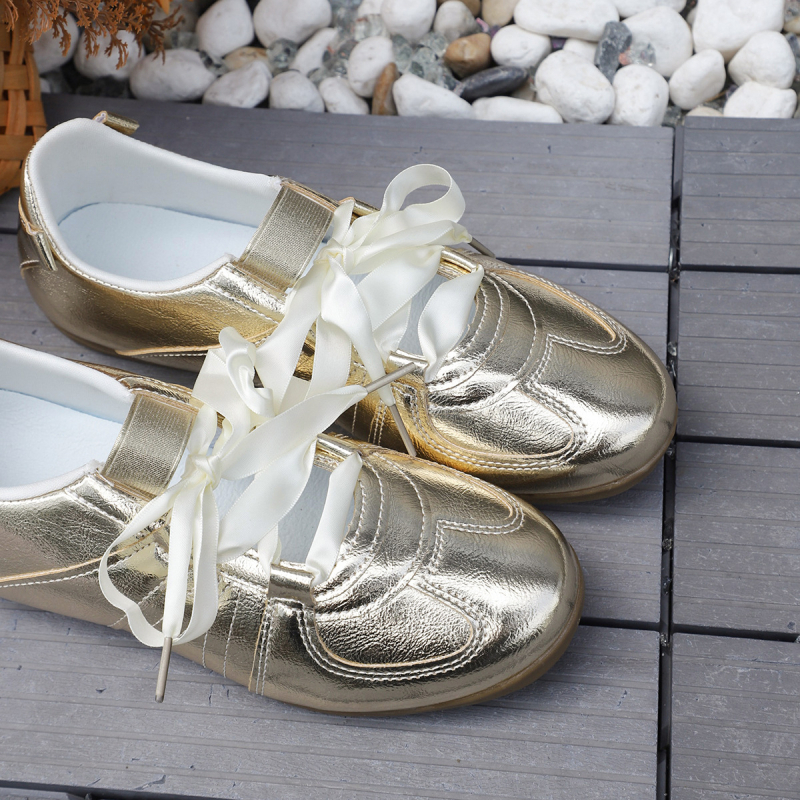 Külkereskedelmi Határokon Átnyúló Nagy Méretű Arany Réspiaci Német Edzőcipők Fűzős Forrest Gump Cipők Hétköznapi Sport Sokoldalú Retro Tornacipők Női