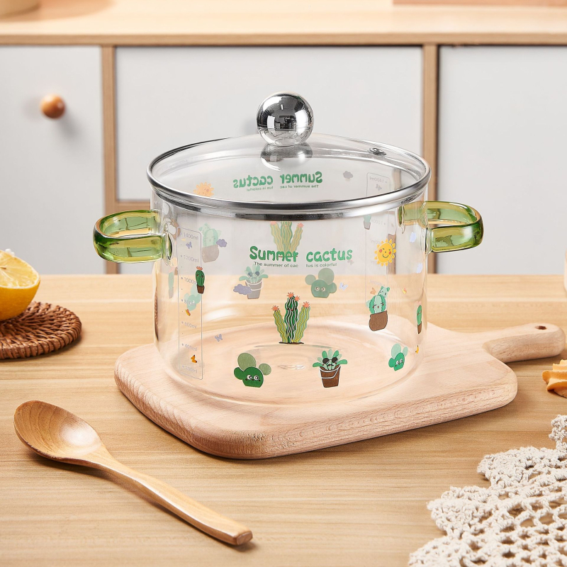 Magas boroszilikát üveg hőálló binaurális pörköltfazék elektromos kerámia tűzhelyen zabkása desszert gyümölcstál saláta instant tésztatál főzésére használható