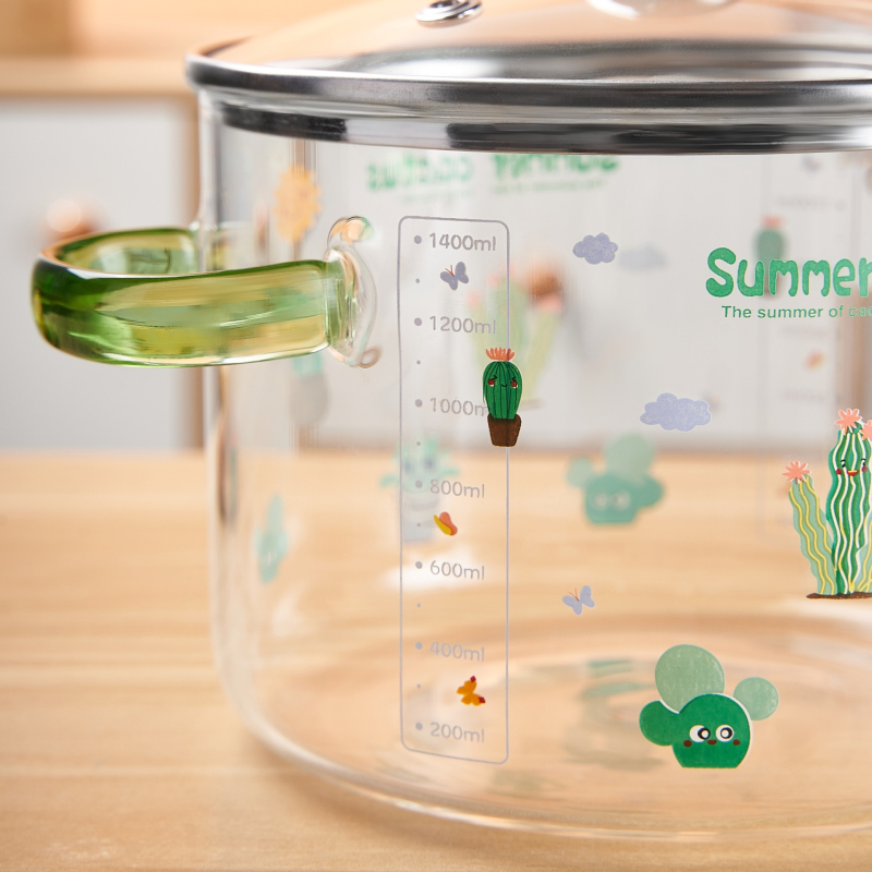 Magas boroszilikát üveg hőálló binaurális pörköltfazék elektromos kerámia tűzhelyen zabkása desszert gyümölcstál saláta instant tésztatál főzésére használható