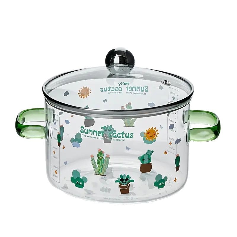 Magas boroszilikát üveg hőálló binaurális pörköltfazék elektromos kerámia tűzhelyen zabkása desszert gyümölcstál saláta instant tésztatál főzésére használható