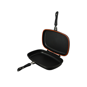 Alumiiniumist valatud multifunktsionaalne kahepoolne praepann, mittenakkuva kattega praepann, hommikusöögi praepann, küpsetuspann