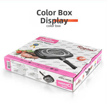 Alumiiniumist valatud multifunktsionaalne kahepoolne praepann, mittenakkuva kattega praepann, hommikusöögi praepann, küpsetuspann