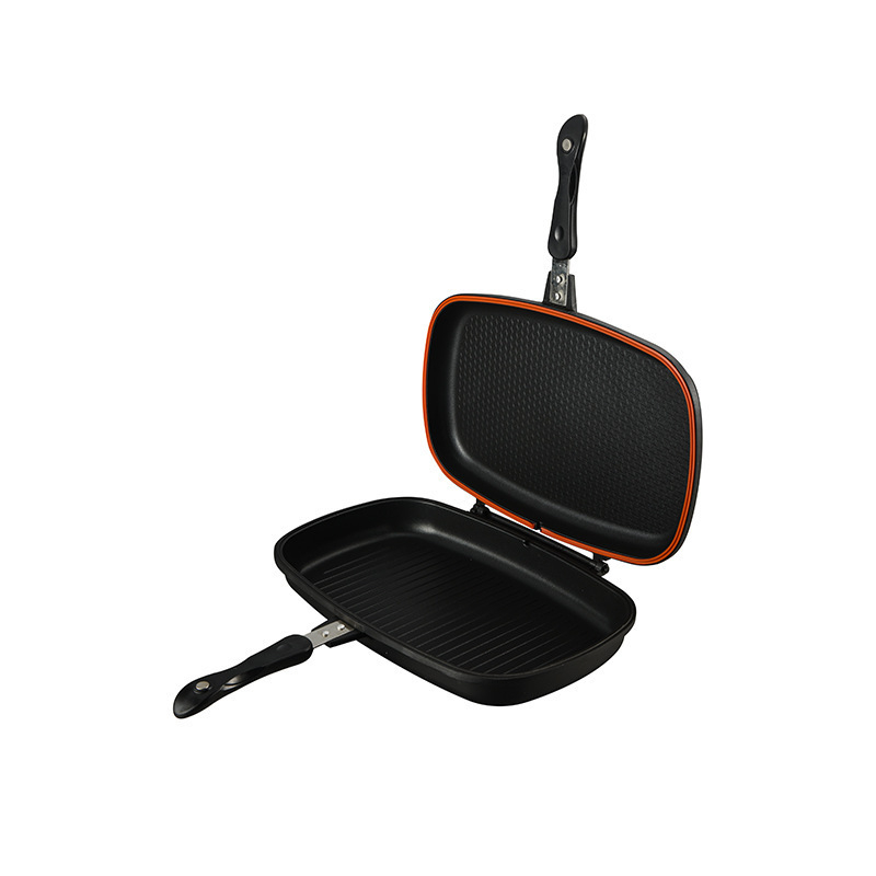 Alumiiniumist valatud multifunktsionaalne kahepoolne praepann, mittenakkuva kattega praepann, hommikusöögi praepann, küpsetuspann