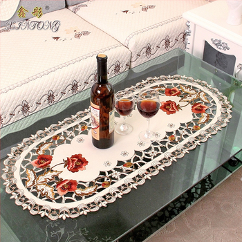 229 Ευρωπαϊκό στυλ ελαφρύ πολυτελές κοίλο κεντημένο τραπεζομάντιλο τραπεζομάντιλο ύφασμα τραπεζομάντιλου τραπεζαρίας μαξιλάρι καρέκλας τραπεζομάντιλο τραπεζιού σαλονιού τραπεζομάντιλο εργοστάσιο χονδρικής