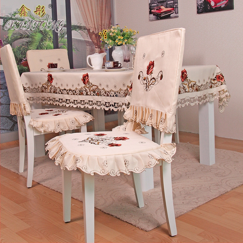 229 Европейски стил Лека луксозна куха бродирана покривка за маса Пътека за маса Плат Трапезна покривка за стол Възглавница за масичка за кафе Покривка за маса Фабрика на едро