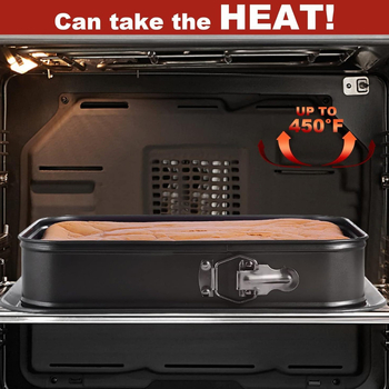 Nagy téglalap alakú sajttorta forma alja csattal Tiramisu sütőeszközök Tapadásmentes sütőforma Szivárgásmentes