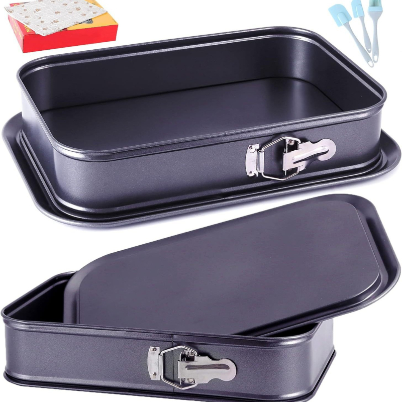 Nagy téglalap alakú sajttorta forma alja csattal Tiramisu sütőeszközök Tapadásmentes sütőforma Szivárgásmentes