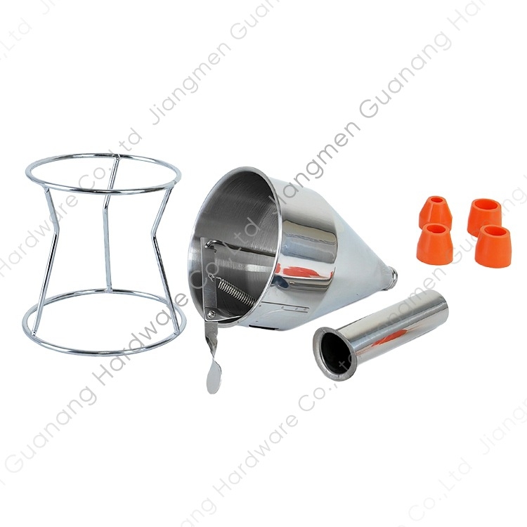 Testreszabott rozsdamentes acél tölcsér elválasztó polip golyók tészta adagoló konyhai eszköz levehető fogantyú gyártó