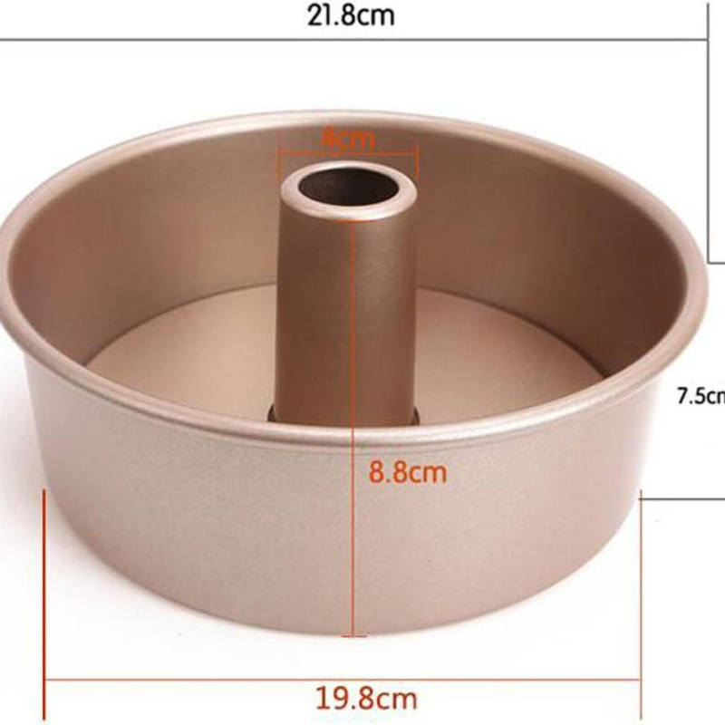 8 hüvelykes angyaltorta hullámkarton tortaforma sifon szénacél tapadásmentes kerek tortaforma kivehető aljjal