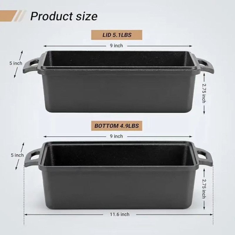 Malmist leivakast ristkülikukujuline leivapott kahekordse kõrvaga Euroopa leivavormi küpsetamisriistad hulgimüügi küpsetusplaat