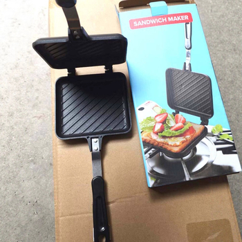 Határokon átnyúló, különleges mintázatú szendvics sütőforma reggeli serpenyő lapos tapadásmentes kétoldalas sütőforma steak grill három