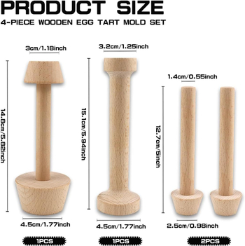 „Pasidaryk pats“ medinis pyrago plūktuvas, tinkantis pyrago tešlos plūktuvui, medžio masyvo medinis plaktukas, dvipusis pyrago plūktuvas