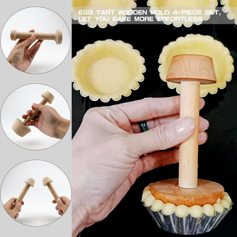 „Pasidaryk pats“ medinis pyrago plūktuvas, tinkantis pyrago tešlos plūktuvui, medžio masyvo medinis plaktukas, dvipusis pyrago plūktuvas