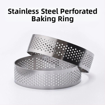 Lyukas mousse gyűrű rozsdamentes acél mousse gyűrű kerek tortagyűrű konyhai sütőeszköz torta mousse forma