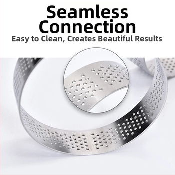 Lyukas mousse gyűrű rozsdamentes acél mousse gyűrű kerek tortagyűrű konyhai sütőeszköz torta mousse forma