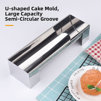 Nástroj na pečenie, forma na koláč v tvare U, dlhý nástroj na sendviče z nehrdzavejúcej ocele, nelepivá forma na koláč