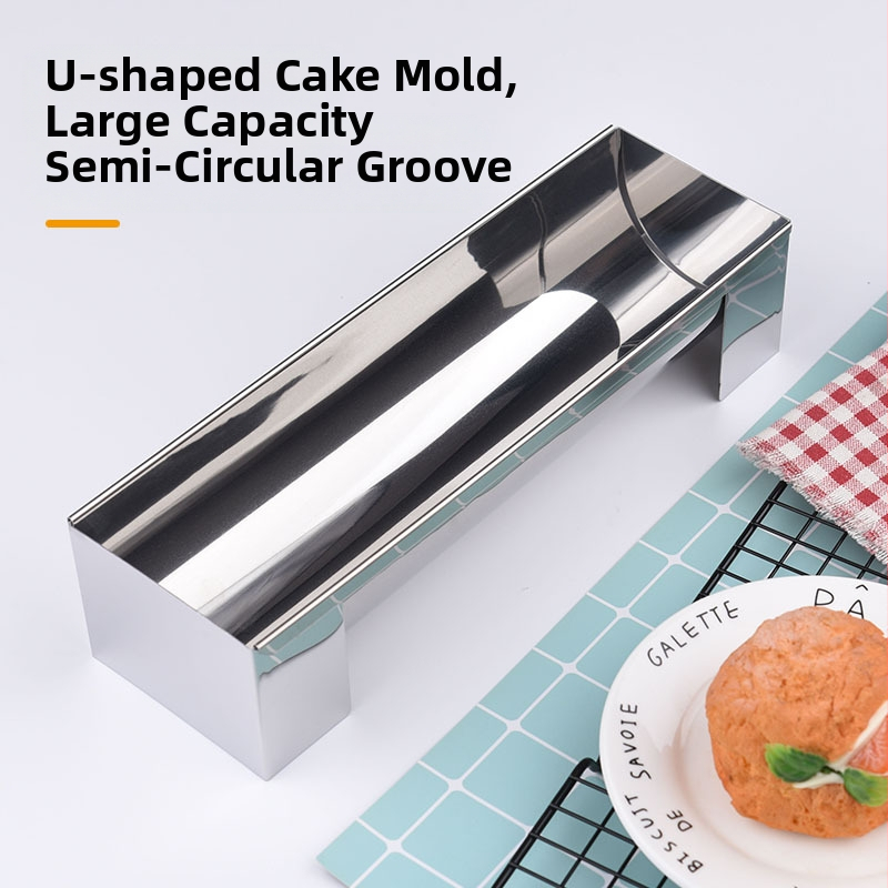 Nástroj na pečenie, forma na koláč v tvare U, dlhý nástroj na sendviče z nehrdzavejúcej ocele, nelepivá forma na koláč