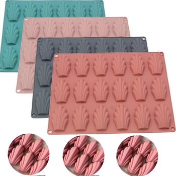 Raktáron lévő 18 darabos kagylóhéjas mousse madeleine sütisütő forma 18 darabos senbei csokoládés szilikon tortaforma