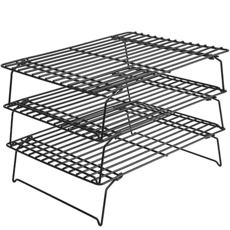 Trisluoksnis tarpvalstybinis pyrago duonos sausainių aušinimo tinklas nelimpantis džiovinimo tinklas sausainių kepimo įrankiai sulankstomas džiovinimo tinklas