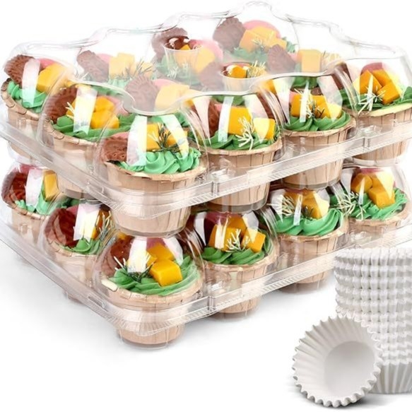 12 ruudukujuline koogiblistrikarp, läbipaistev keskkonnakaitsega toidukvaliteediga koogiblistripakend, saab varustada õlipaberiga