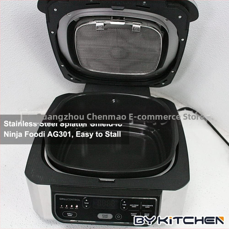 Подходящ за фритюрник Ninja Foodi AG301 с капак от пръски, сваляем капак от неръждаема стомана 304