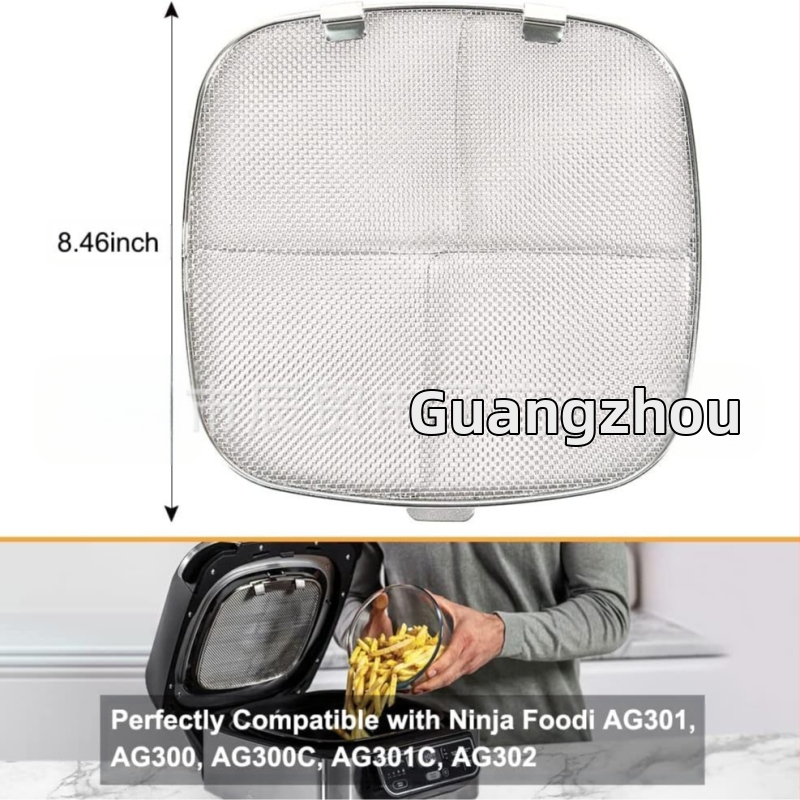 Подходящ за фритюрник Ninja Foodi AG301 с капак от пръски, сваляем капак от неръждаема стомана 304