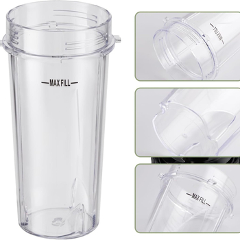 5 dalių „Ninja“ maišytuvo priedų rinkinys, 16 uncijų, tinka BL660, BL663, BL665Q, BL740, BL770