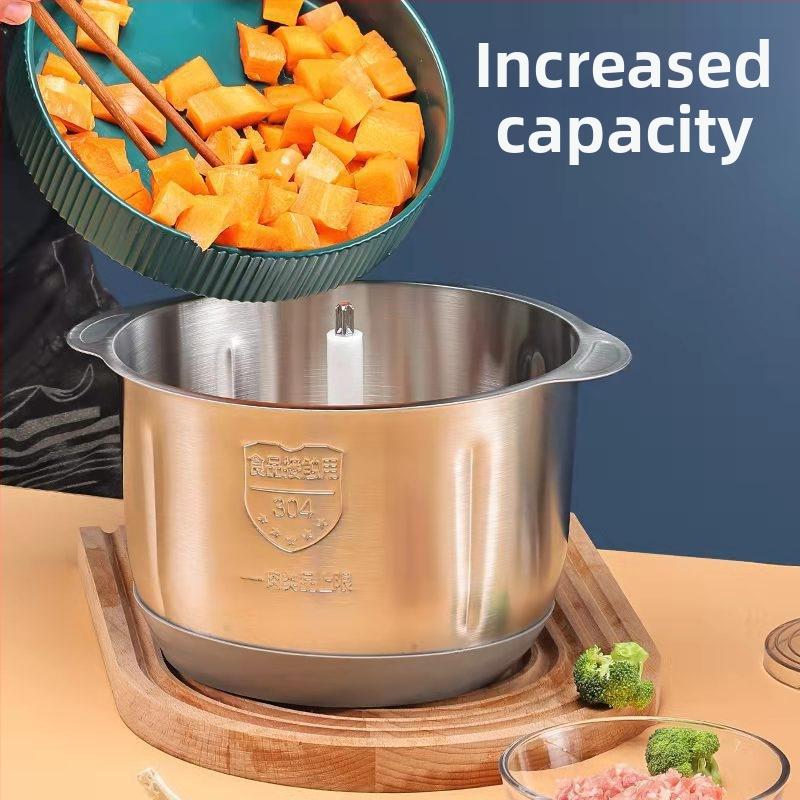 Трансгранична 5L готварска машина от неръждаема стомана, многофункционална месомелачка с голям капацитет, електрическа месомелачка, домакинска месомелачка