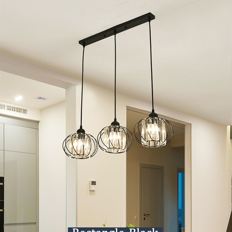 Pārrobežu kristāla lustra dzelzs vintage restorāna apģērbu kafejnīcas veikala skatlogā modernās mākslas lustra