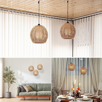 Kohandatud Hiina kootud lühter Jaapani retro pastoraalne rotangist kootud paviljon siseruumides söögitoa elutoa magamistoa lühter