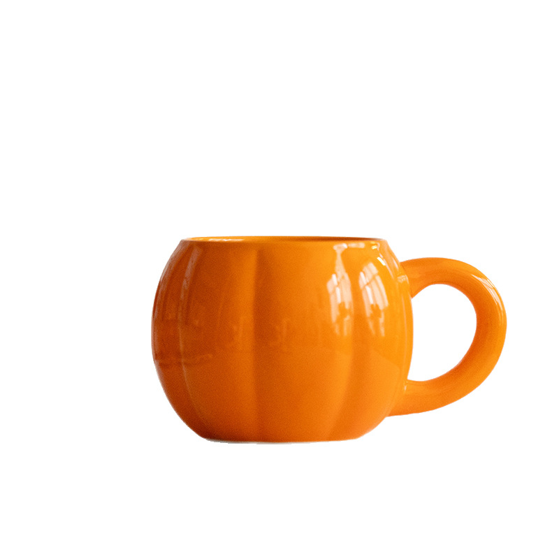 Väliskaubanduse piiriülene oranž keraamiline kõrvitsatass Halloweeni saagikoristusfestivali purgi kujundusega logo keraamiline kruus