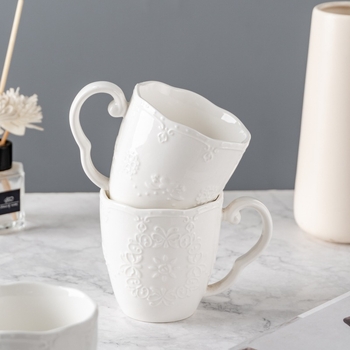 Reljefinis keraminis drugelio nėrinių kavos puodelis arbatos puodelis pieno arbatos puodelis puodelis pieno puodelis pusryčių puodelis tiesioginis pardavimas gamykloje