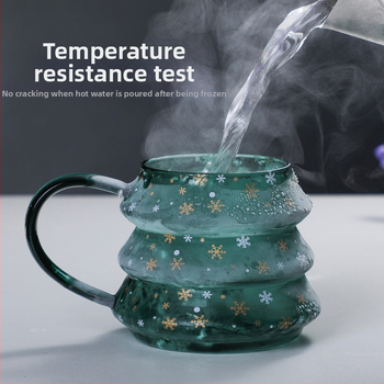 Κύπελλο μονής στρώσης από υψηλό βοριοπυριτικό γυαλί, γυάλινο κύπελλο χριστουγεννιάτικου δέντρου με καπάκι, κύπελλο χυμών οικιακής χρήσης, κύπελλο καφέ γραφείου