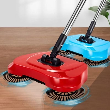 Kodumajapidamises kasutatav käsitsi surutav tolmuimeja, kaheotstarbeline pühkija, pehme hari, prügikühvli komplekt, kombineeritud laiskkarvadega pühkimishari