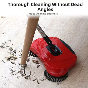 Kodumajapidamises kasutatav käsitsi surutav tolmuimeja, kaheotstarbeline pühkija, pehme hari, prügikühvli komplekt, kombineeritud laiskkarvadega pühkimishari