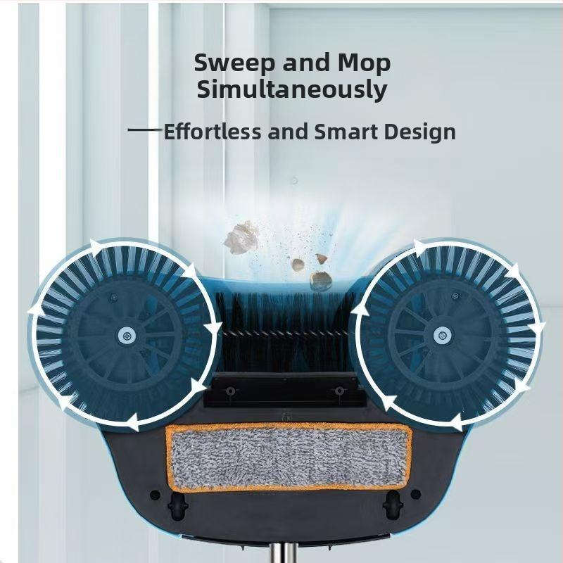 Домакинска ръчна прахосмукачка с двойно предназначение, мека метла, комплект лопатки за прах, комбинирана мързелива метла за почистване на коса