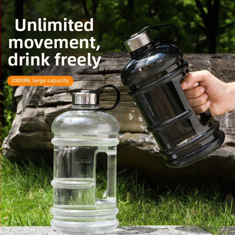 Internetinis garsus didelės talpos lauko sportinis virdulys, vidaus fitneso tonų kibiro virdulys, tritano šiaudų dovanų vandens puodelis