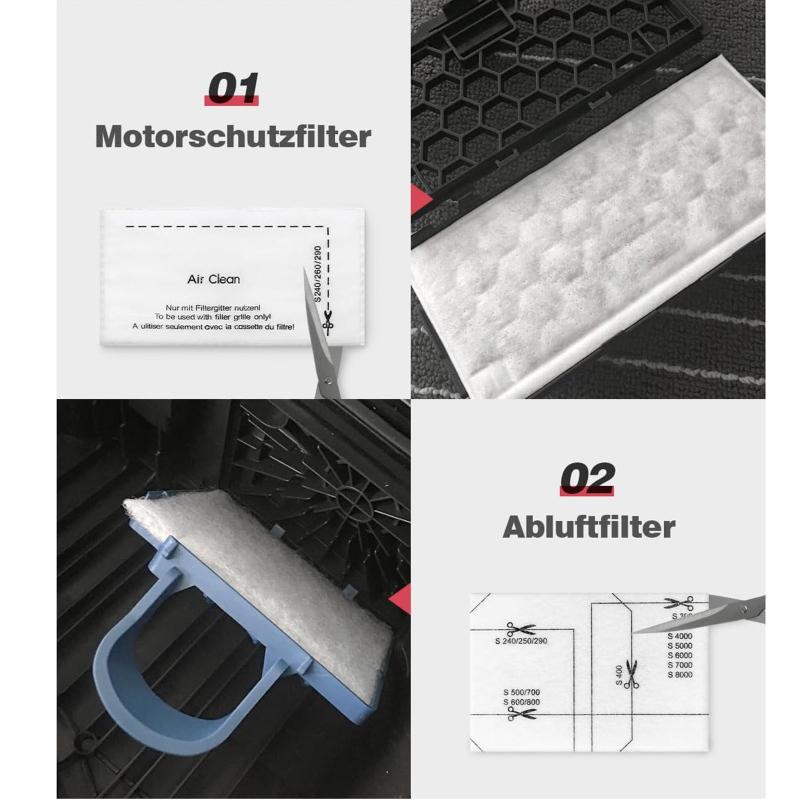 16 részes Miele porszívó szűrő motorvédő szűrőkészlet komplett