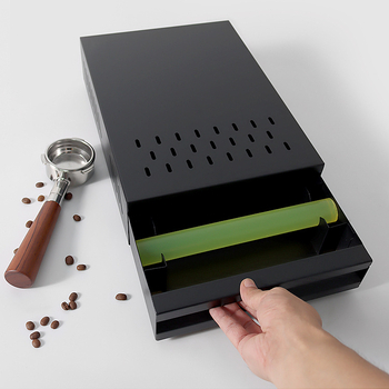 Kávéportartó rozsdamentes acél fiókos kopogtatós doboz hulladékgyűjtő kávéfőzőt támogató készülékek kávébárral felszerelt