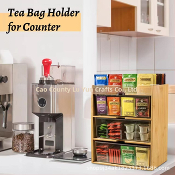 Ξύλινο κουτί αποθήκευσης σε φακελάκι τσαγιού Κουτί αποθήκευσης τσαγιού από μπαμπού Ράφι αποθήκευσης σε φακελάκι τσαγιού Ξύλινο κουτί αποθήκευσης σε σκόνη καφέ